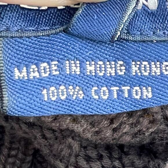 Y2K Ralph Lauren Sport 100% Cotton Turtleneck Sweater Brown - Size Medium - Picture 4 of 7